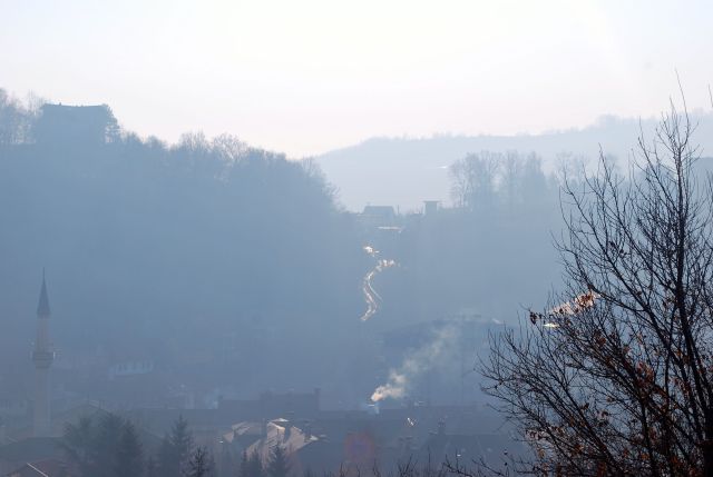Smog covered Travnik